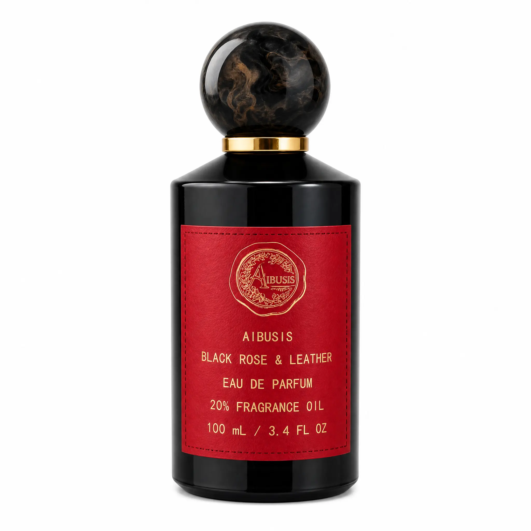 AIBUSIS Black Rose & Leather EDP 100ml Edp Fragrances - 20% High Concentration Oil, Long-Lasting Dark Floral Scent Perfumes, Luxury Vintage Women's Fragrance with Gold Atomizer Mist sohochic