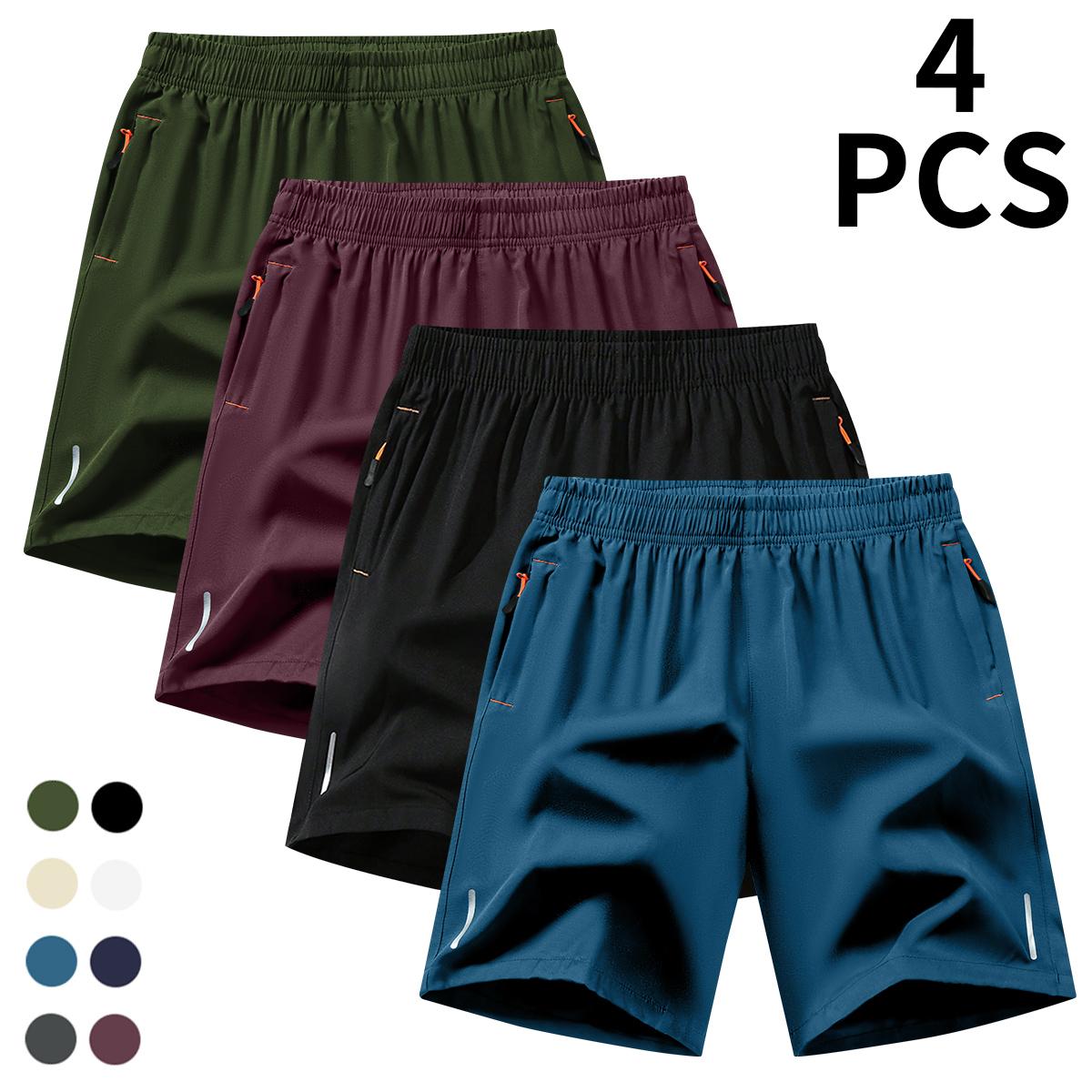 Men’s Reflective Performance Shorts in Vibrant Colors - Breathable Quick-Dry Training Gear - Lightweight Wrinkle-Resistant Athletic Shorts for Night Runs