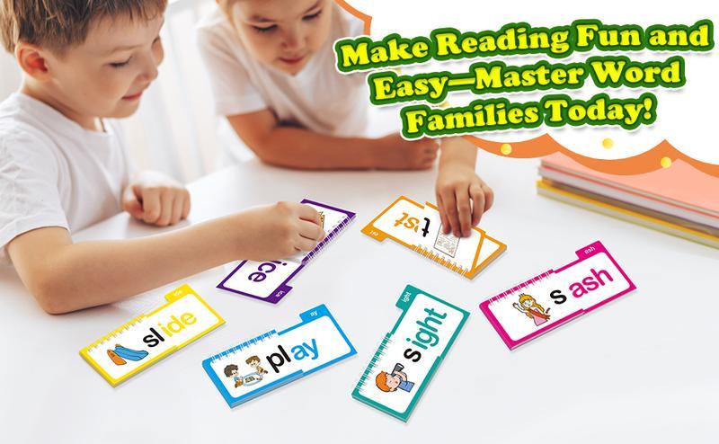 30-Volume Reading Rhyming Flip Books, ABC Word Flashcards, Word Family Building Books, Word Family Flashcard Sets