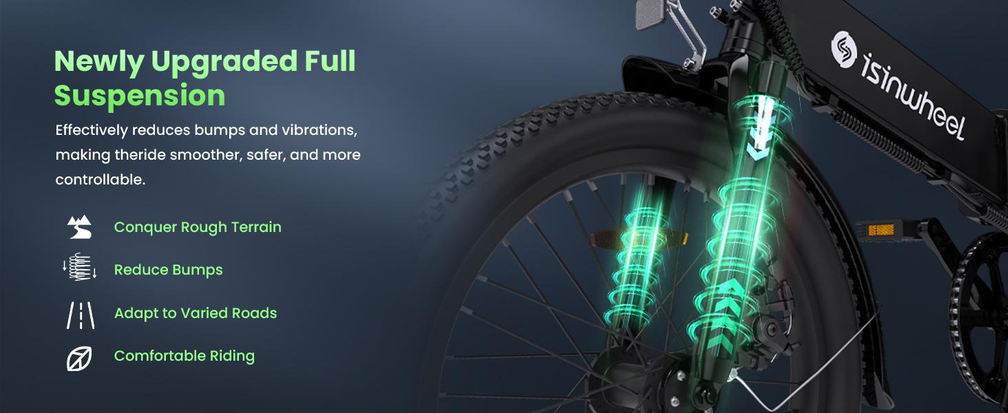 R5 PRO High-Speed Electric Bike for Adults, 20MPH 50 Miles Folding Ebike, 7 Speeds Modes, 20'*2.6'' Fat Tires, 48V 7.8 Ah Removable Battery, Dual Brake Design LED Display Electric Bicycle City Commuter Electricbikes