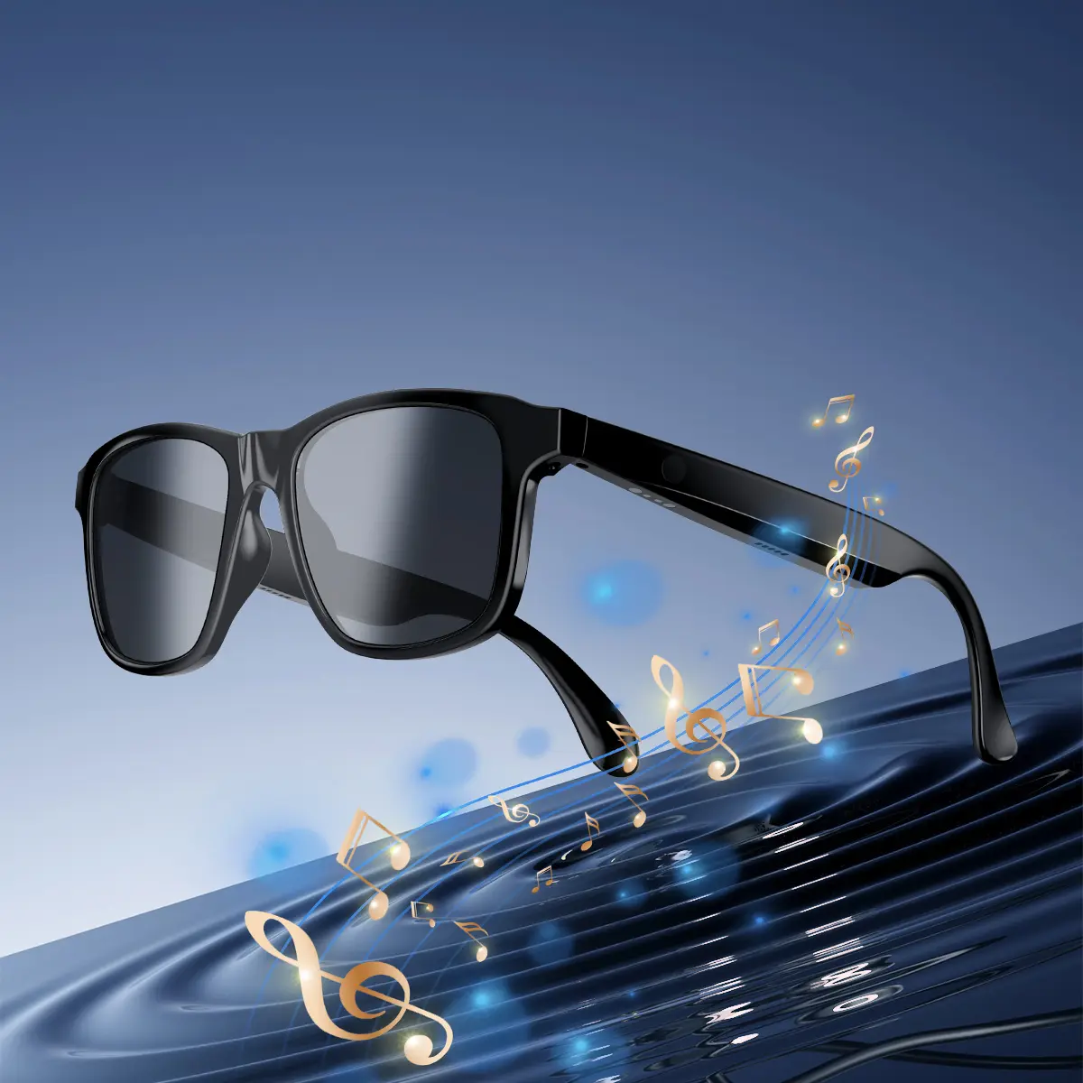 Unisex Adults Wireless Audio Glasses - Wearable Device, Multifunctional Audio Sunglasses with Built-in Mic & Speakers, Athletic-Outdoor UV Protection, Waterproof Summer Smart Eyewear, Wearable Devices, Bluetooth,back to school,back to school haul