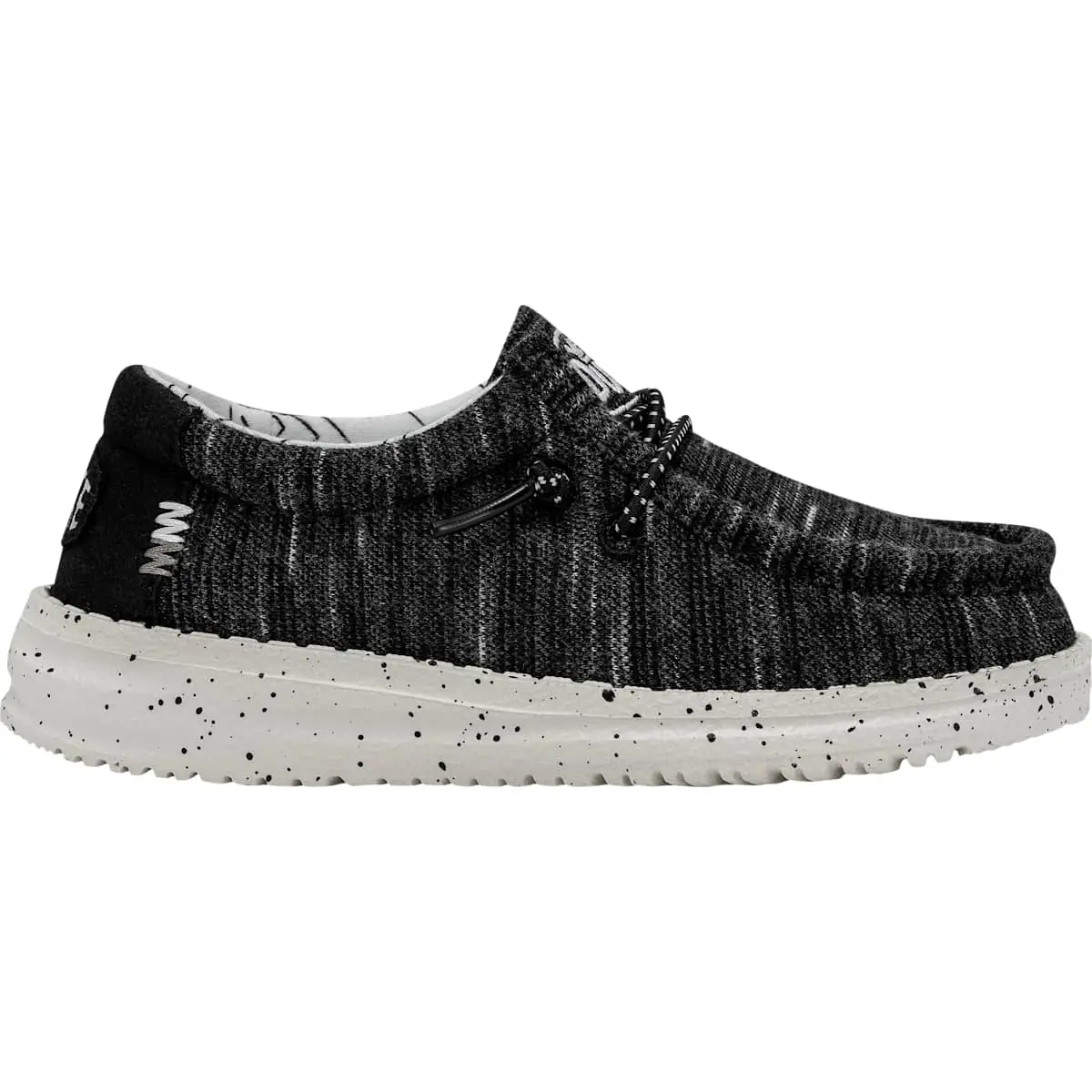 Hey Dude Boys' Wally Slip-On Casual Shoes, Breathable Linen-Blend Footwear with Elastic Laces and Foam Insole, Breathes In Play