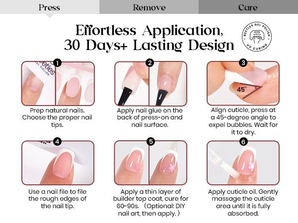 [LIVE ONLY] Beetles X Press Plus French Press-On Nails Tips Kit, Classic & Natural French Tip Nail Kit, Perfect for DIY Manicures & Gifting