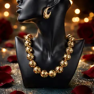 Untamed- 2pc Animal Print Necklace and Earring Set