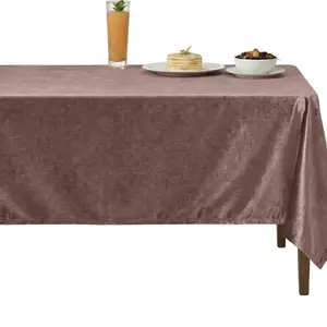 Shiny Velvet Tablecloth - Mauve