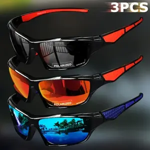 3PCS Sports Polarized Sunglasses Men Lightweight Cycling Driving Fishing Night Vision Male Shades Fashion Mirror Sun Glasses SpringStatements