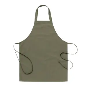 4574 Bib apron  - Olive green