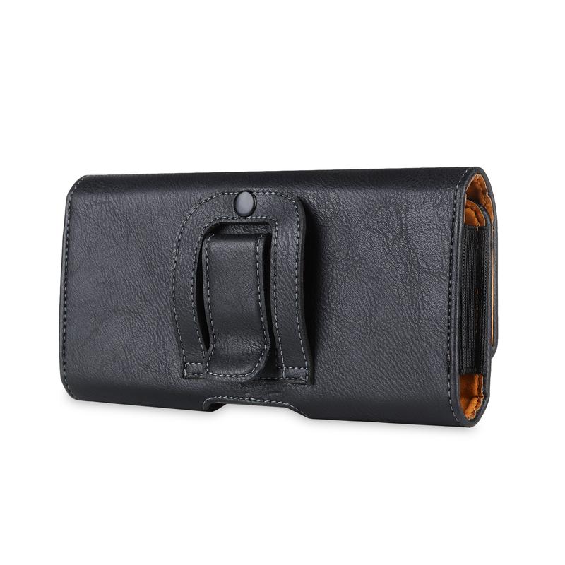 Cell Phone Holster PU Leather Magnet Pouch Belt Clip Man Waist Bag Carrying Perfect For Outdoor Daily Use
