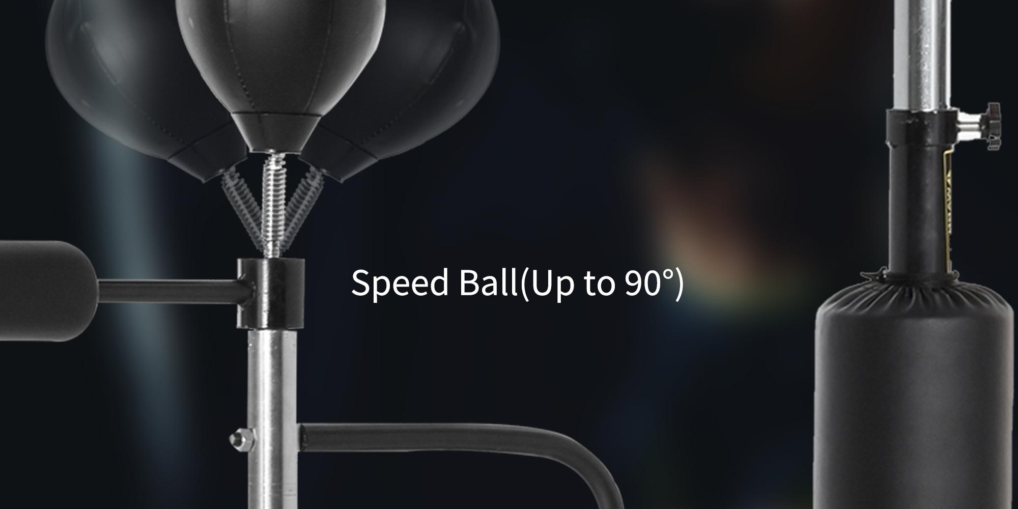 Soozier 3-in-1 Boxing Bag Freestanding Punching Bag with 2 Speed Bag, 360° Relax Bar, Reflex Bag, Adjustable Height