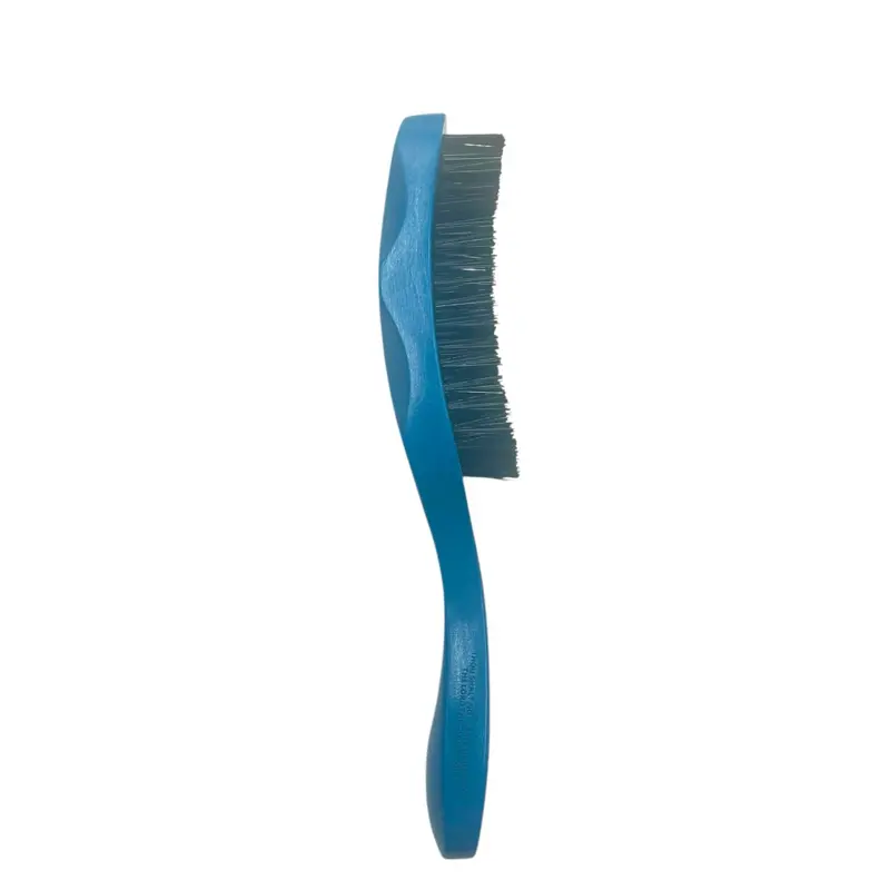 JIGGSAWMILLIONS Blue Tribal Wave Black Hard Bristles - Hard Bristles for Thick Coarse Hair, Wave Styles - Hard Wave Master