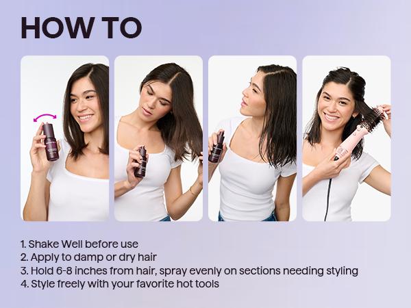 Wavytalk Steamline Pro Steam Hair Straightener Brush and Wavytalk Smooth Barrier Heat Protectant Spray Set