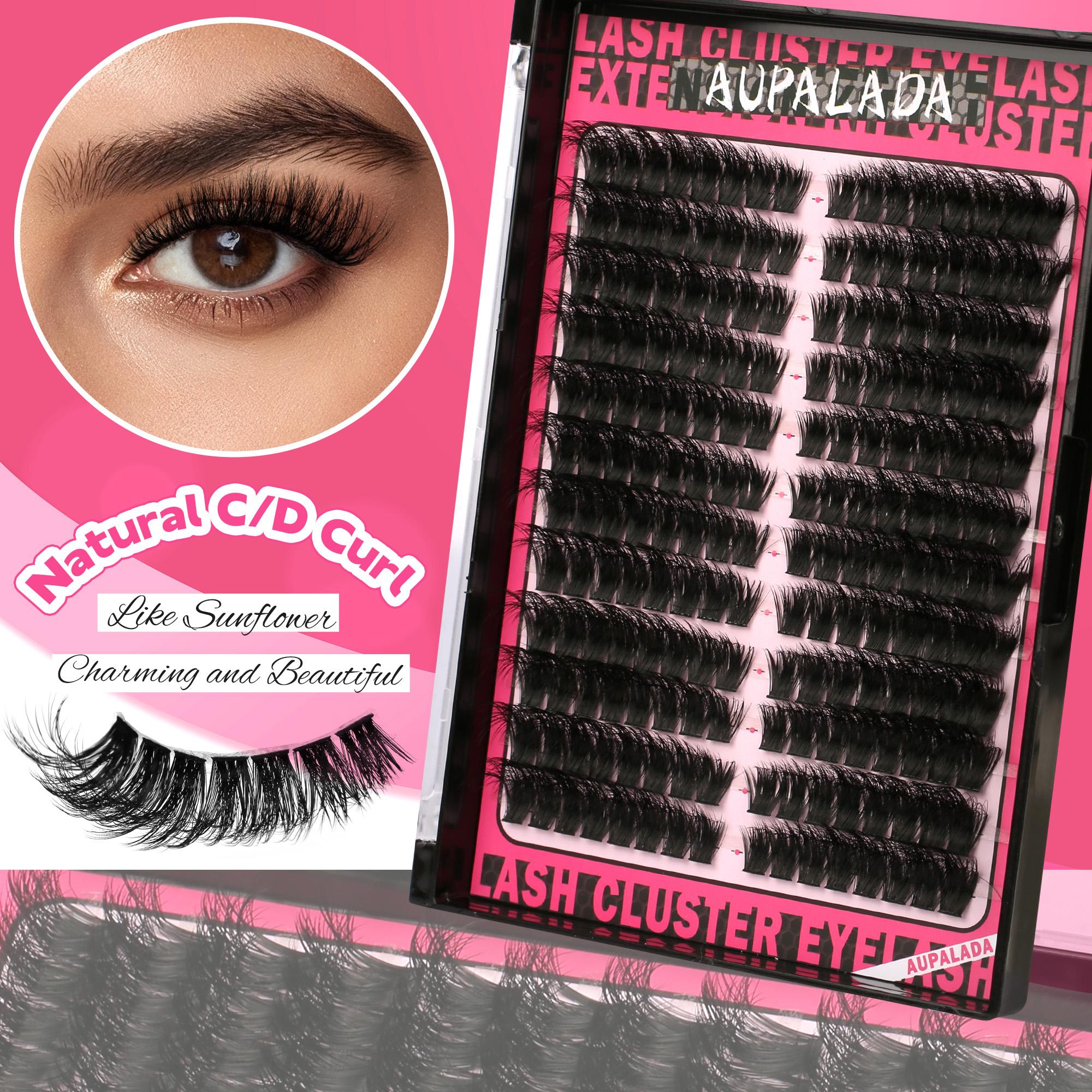 Amazing! 4 Styles  MAX-PACK Cluster Lash Extension Gift Set | Includes  Natural   Styles + Extra Volume | Soft & Lightweight | Comes with Glue, Tweezers & Brush | Easy DIY at Home | 1 Set Mixed Length Individval Eyelash Extensions Kit