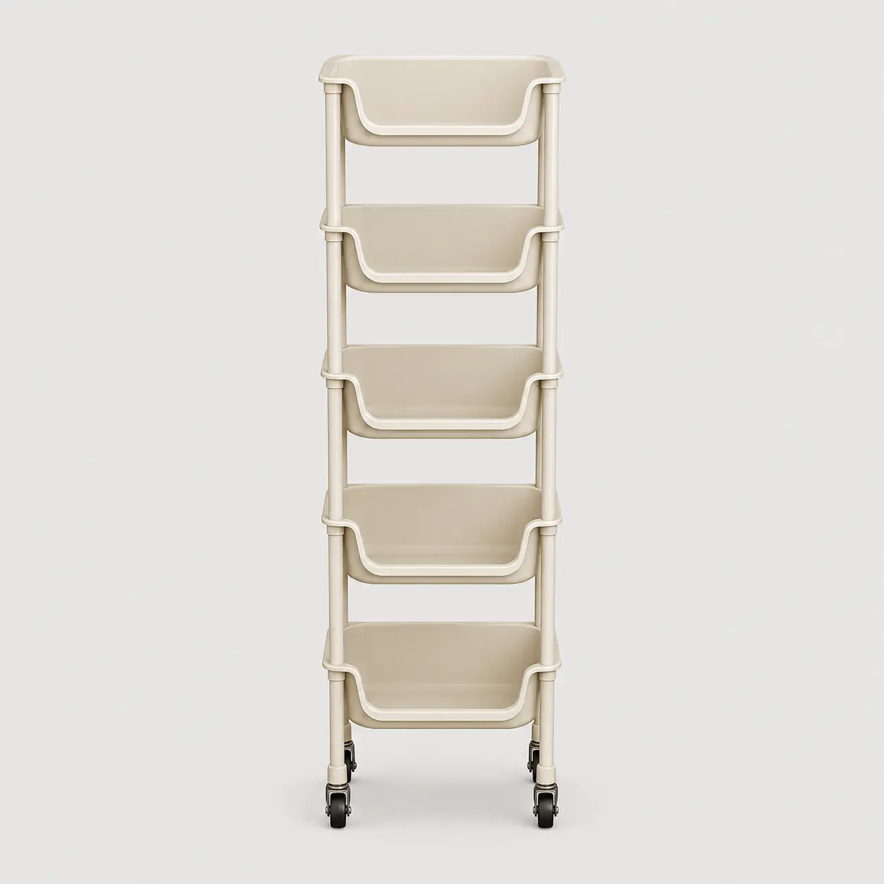 5-Tier Rolling Storage Rack with Wheels Shelves Shelf Storage Plastic Storages Shelving Shelf Rack Kitchen Storages Rack for Living Room Office Bathroom Garage Storage Shelves forfor Women corner bathroom counter organizer metal utility cart handle side
