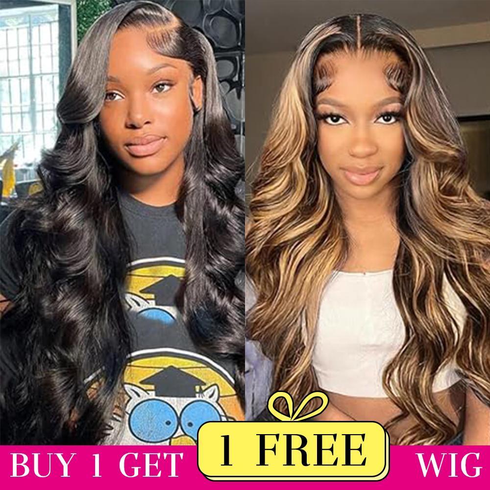 {Combo sale30''&30''} "buy 1 get 2 wig" 13x4 Lace Front Wigs Human Hair Transparent Lace FrontalHumanHair Wigs 180% Density for Woman
