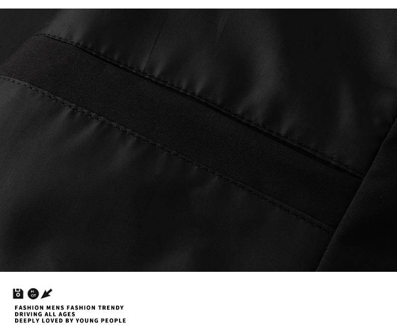 Sulaite Men's Casual Windbreaker Jacket Stand Collar Zipper Anti-Pilling Smooth Fabric Multiple Pockets Versatile Outdoor/Casual/Commuter Long Sleeve Biker Street Style Motorcycle Streetwear Sports