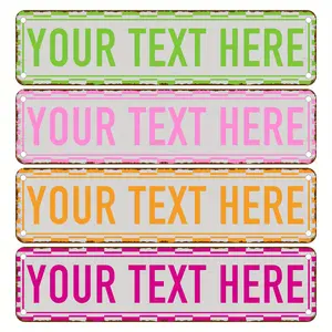 Customizable Retro Aluminum Sign - Personalized Text Street Name Plate, Indoor/Outdoor Decor, Vibrant Neon Colors, Easy Wall Mount, No Electricity Needed, Perfect for Home, Office,