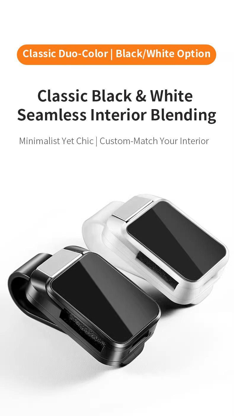 Universal Car Glasses Holder, Mirrored Glasses Clip, For Car Sun Visor, Glasses Hook Clip, Glasses Storage Clip, Car Interior Sun Visor Accessories,  Alloy Hidden Buckle