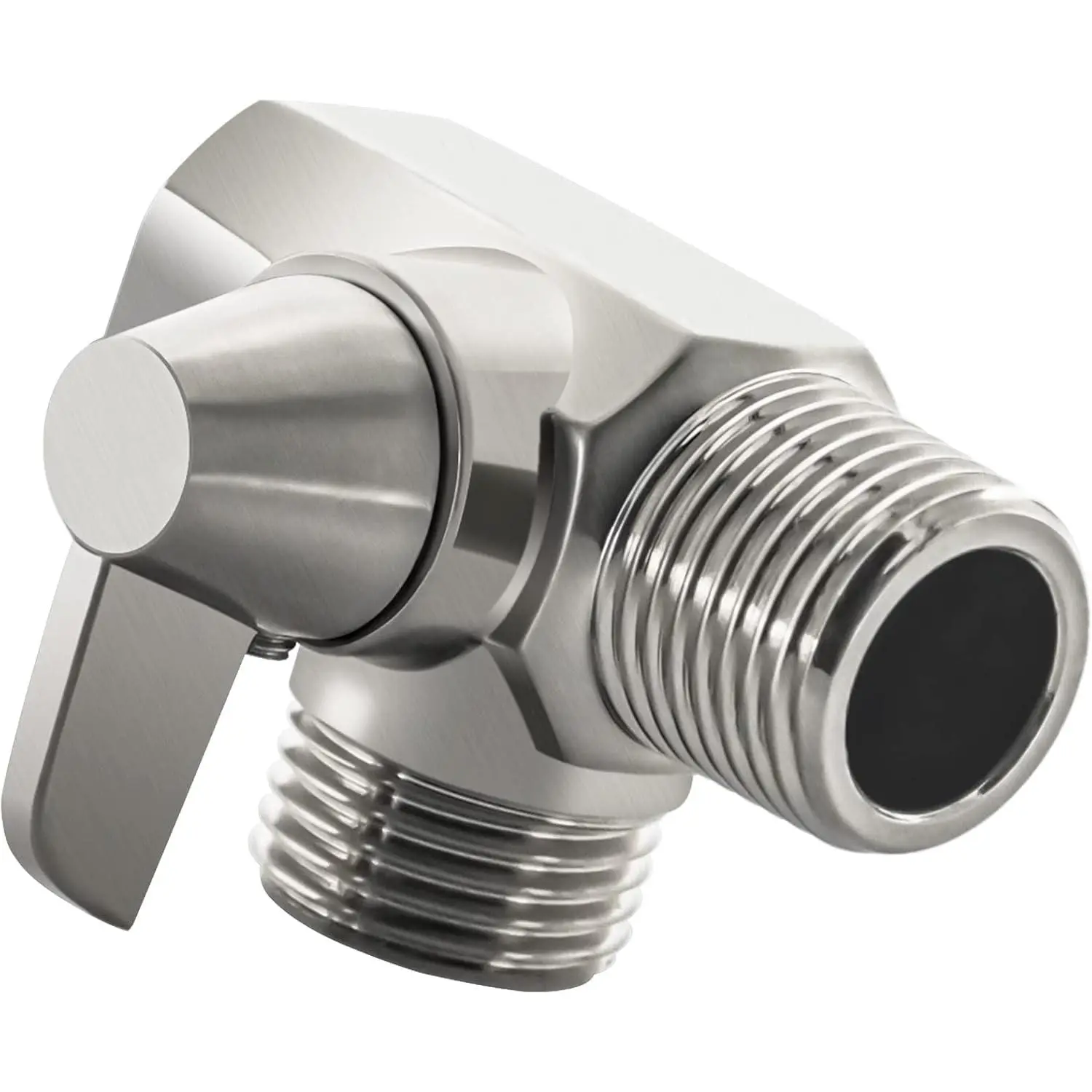 Two-way Shower Arm Diverter Valve for Handheld Shower Head, Brushed Nickel Color