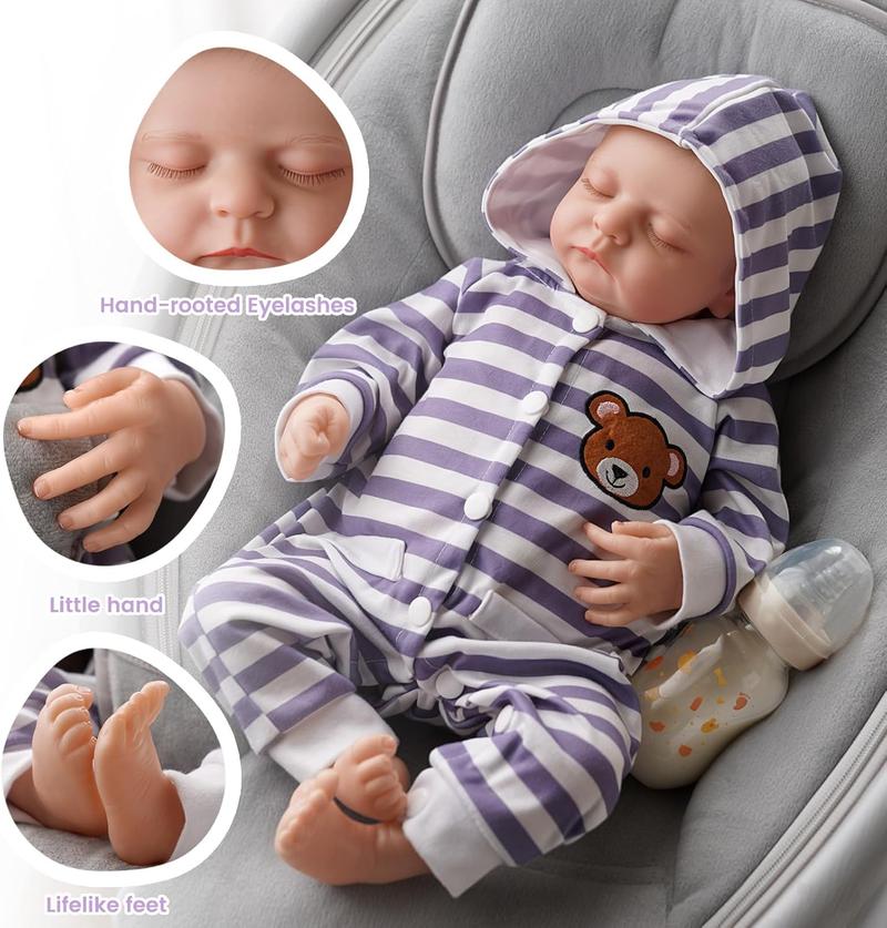 BABESIDE Lifelike Reborn Baby Dolls Twinnie & Noah - 17/20Inch - Soft Full Vinyl Body Realistic-Newborn Baby Dolls Full Vinyl Body Poseable Baby with Feeding Kit Gift Box for Kids Age 3+ BABESIDE Lifelike Reborn Baby Dolls Twinnie & Noah - 17/20Inch - Soft Full Vinyl Body Realistic-Newborn Baby Dolls Full Vinyl Body Poseable Baby with Feeding Kit Gift Box for Kids Age 3+