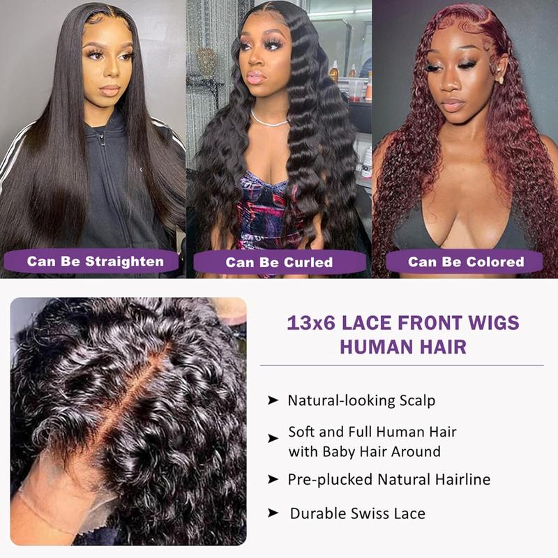 Bling Hair Brazilian 13X4 Chocolate Brown Deep Wave Lace Front Wigs Human Hair 13X6 Lace Front Wigs Human Hair Pre Plucked HD Transparent Lace Frontal Wigs For Women