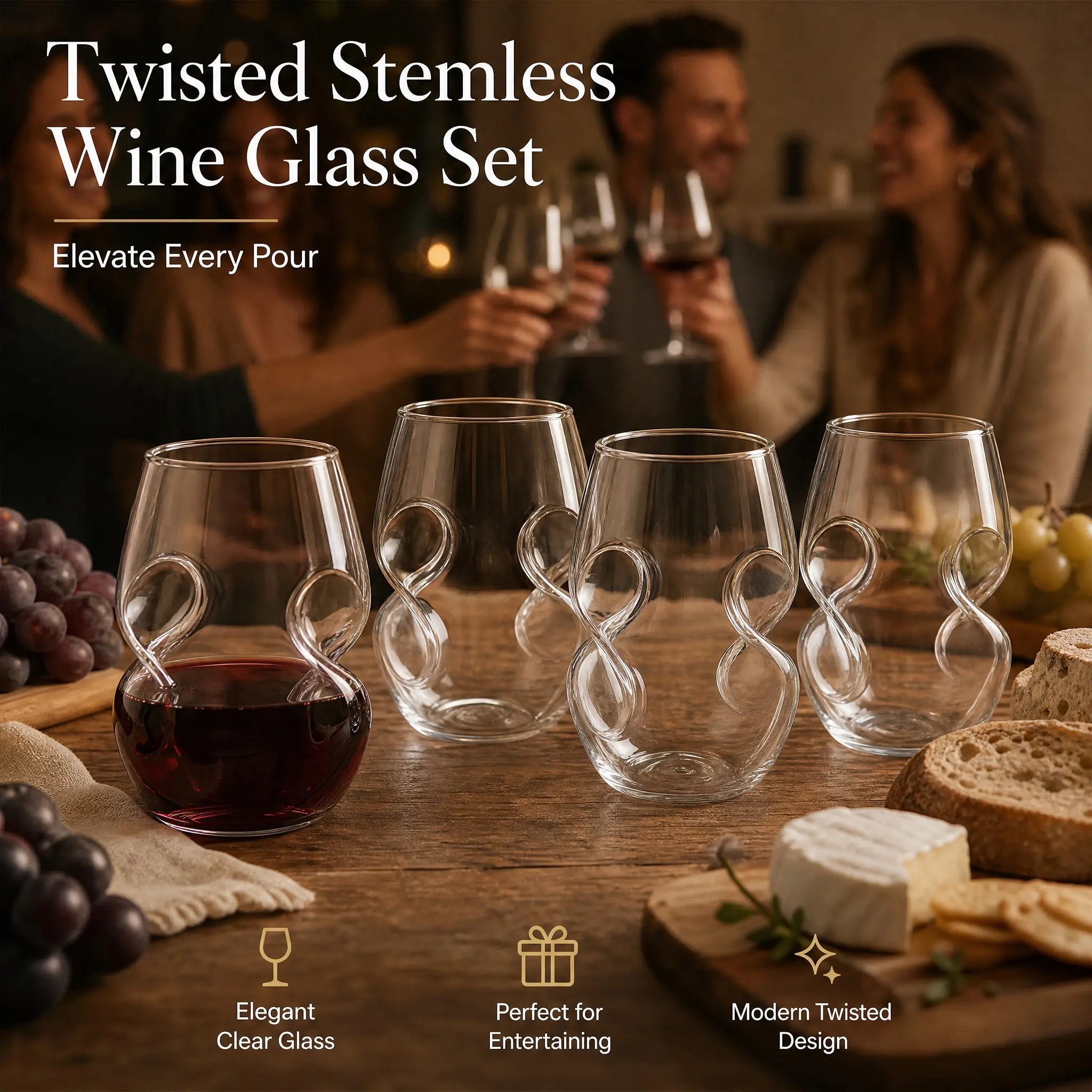 Elegant 16oz Red Wine Glass, Practical & Versatile Reusable Durable Drinkware, Ideal for Parties & Weddings, Gift-Ready Kitchenware for Special Occasions, Durable Glass Cup, Glass Set