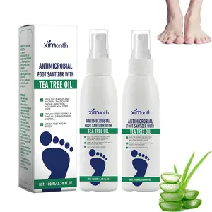 Tea Tree Oil Foot Spray - Plantar Moisturizing Deodorant for Odor Control & Dry Feet Care, Natural Foot Sanitizer with Antifungal Properties,Ximonth Clear Foot Sanitizer Spray,for Foot & Shoe Freshness Oil Foot Spray with Comfort