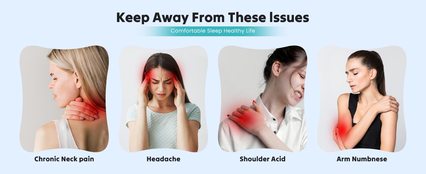 Soft Memory Foam Neck Pillow for Comfortable Sleep All Night