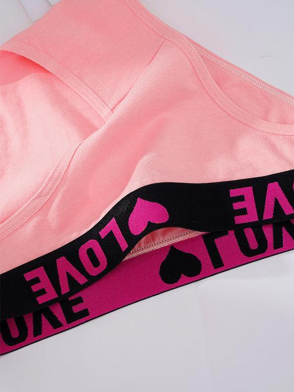 24 pieces of color blocked letter printed underwear, elegant, comfortable, breathable, and elastic close fitting underwear, comfortable women's underwear