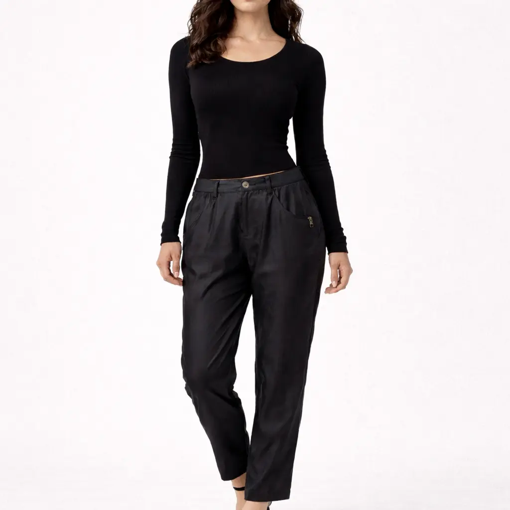 DIESEL Black Soft Flowing Pants – Size 26