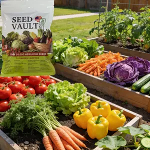 35-Variety Vegetable Seed Mix – Non-GMO, Easy-Grow Garden Pack for Home Planting (Seeds Only)