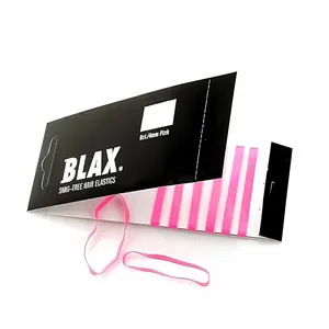 >Blax Pink Hair Elastics – 4mm Snag-Free Seamless Hair Ties (8 Count