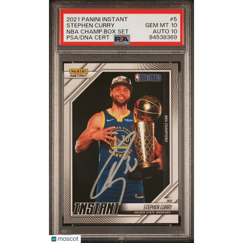2021 Panini Instant NBA Champ Box Set #5 Stephen Curry signed PSA 10 Auto 10