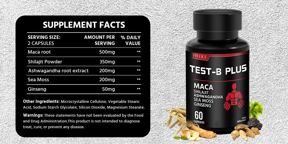 Organic Black Maca Capsule Supplements