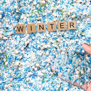 Winter Sensory Bin Rice for Preschoolers | Non-Toxic Colored Rice for Sensory Play | Winter Montessori Activities For Toddlers & Kids | Educational Winter Activity Toy | Snowy Day Sensory Play Material