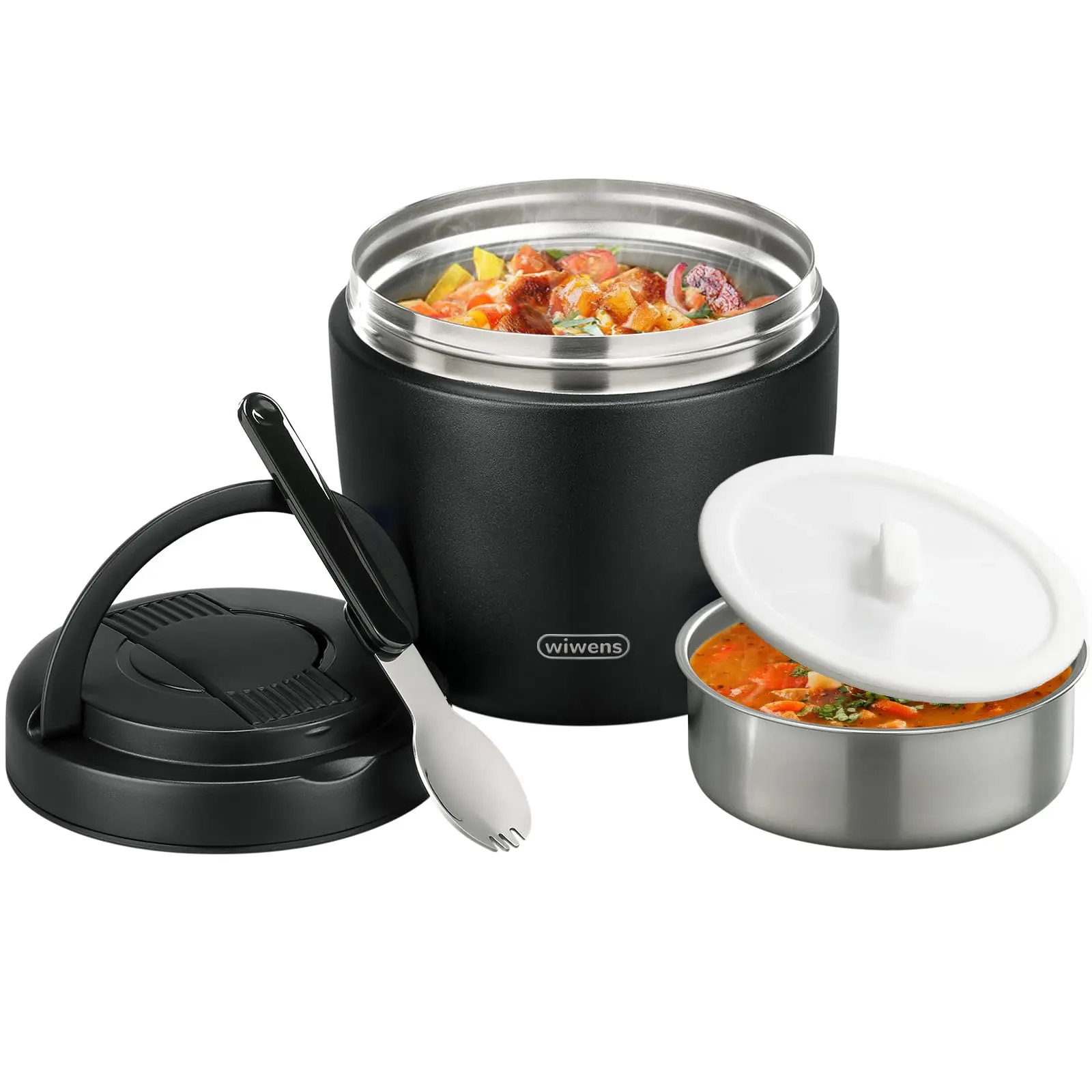 [Summer wins]wiwens Thermo Food Jar for Hot Food Adults 32OZ Soup Thermo Lunch Containers Wide Mouth Vacuum Insulated Stainless Steel Leakproof Bento Box with Spoon Bowl