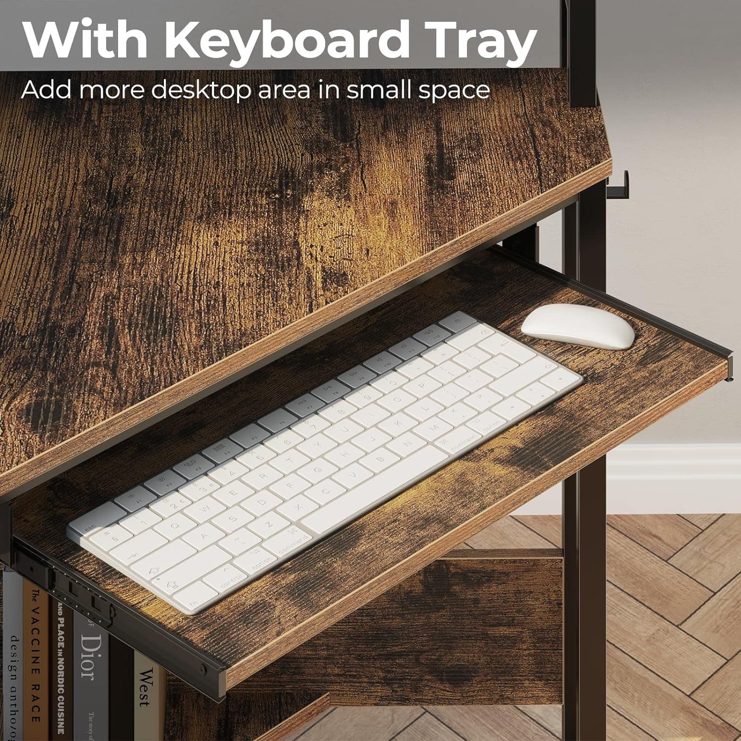 Multi-Functional Corner Desk for Home Office, 4-Color Gaming & Workstation with LED & Power Outlets, 44.5" W Small Space Computer Desk with Keyboard Tray Multi-Functional Corner Desk for Home Office, 4-Color Gaming & Workstation with LED & Power Outlets, 44.5" W Small Space Computer Desk with Keyboard Tray