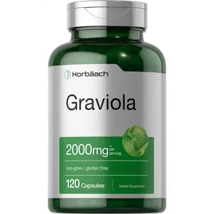 Horbäach Graviola Capsules | 2000 mg | 120 Count | Non-GMO, Gluten Free | Soursop (Annona Muricata)
