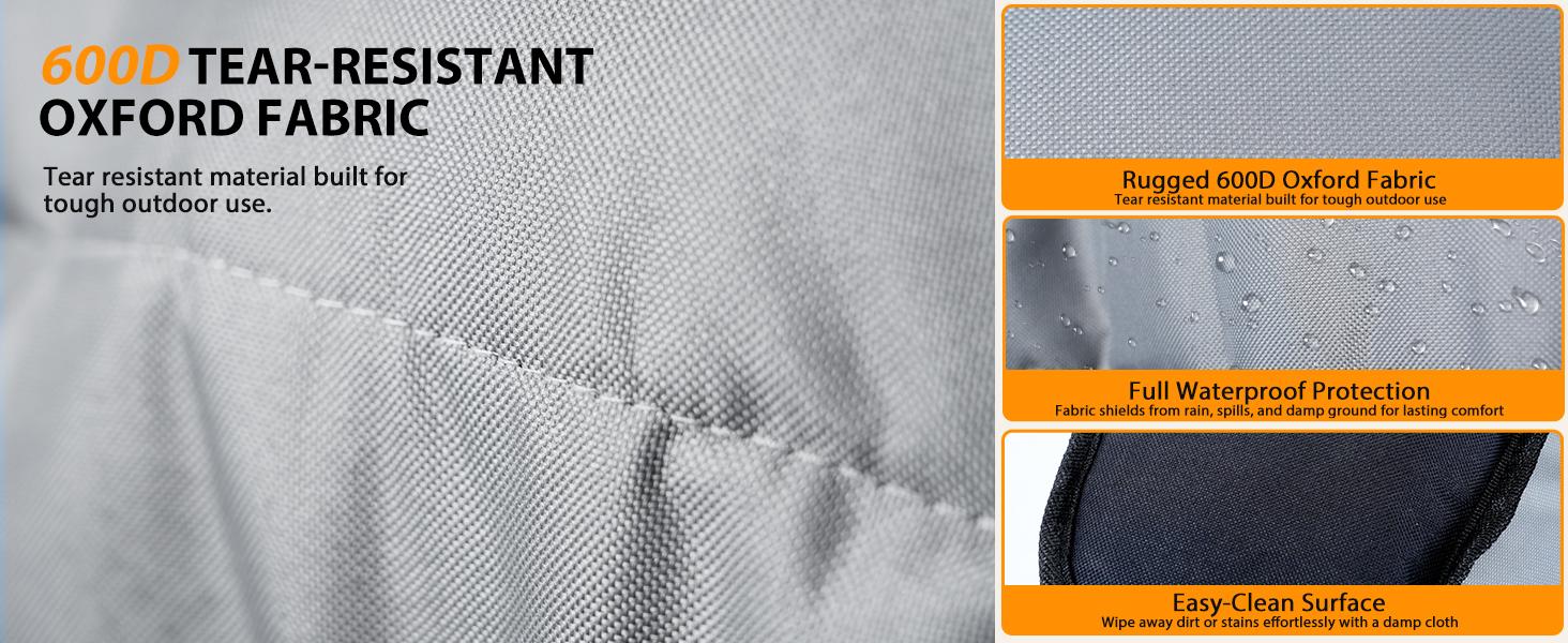 SLSY Heated Armrest Camping Chair, Portable Heated Folding Recliner Chair with 3 Heat Levels, Patio Lawn Lounge Chair Supports 400 lbs【Batteries not included】