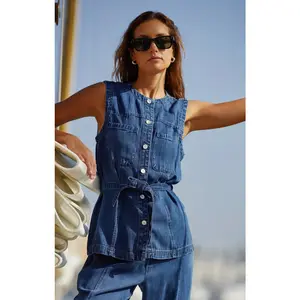 Seamed Belted Vest