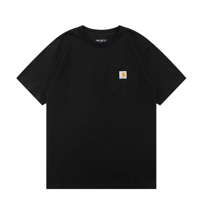 Carhartt K87 Small Label Solid-Color Workwear Pocket Short-Sleeve T-Shirt, Unisex Fashion Brand Loose-Fit Round-Neck Couple's T-Shirt