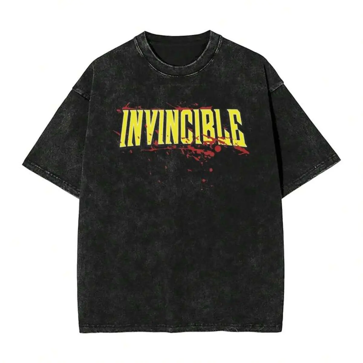 2026 New Invincible Mark Grayson TV Series Anime Short-Sleeve T-Shirt, Men's Casual Menswear Round Neck Pure Washed Sports Top