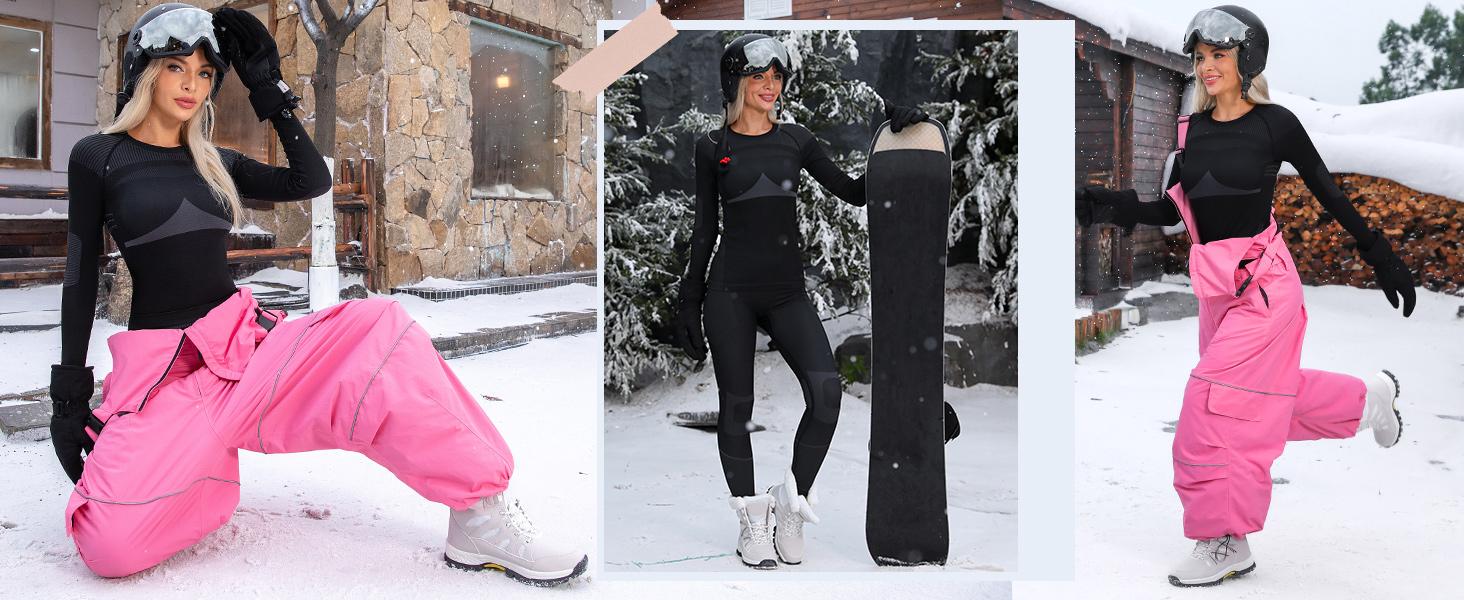 ATTRACO Fallfreshness Thermal Underwear Set for Women Long Johns Seamless Warm Base Layer Top & Bottom for Cold Weather Compression Breathable Fabric Womenswear Fit Light Outdoor SpringStatements