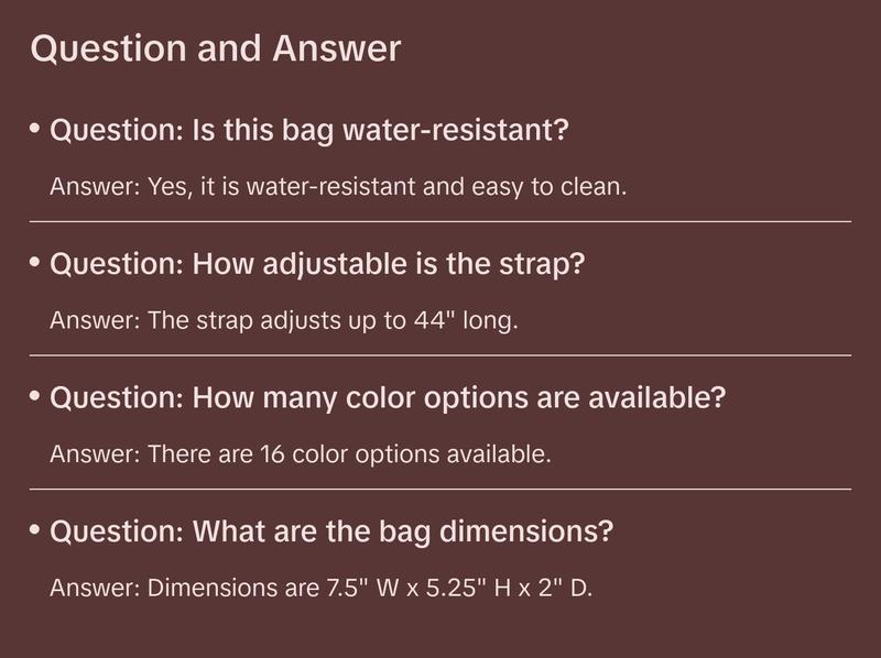 Nollia Unisex Nylon Rectangle Crossbody Belt Bag – 16 Color Options