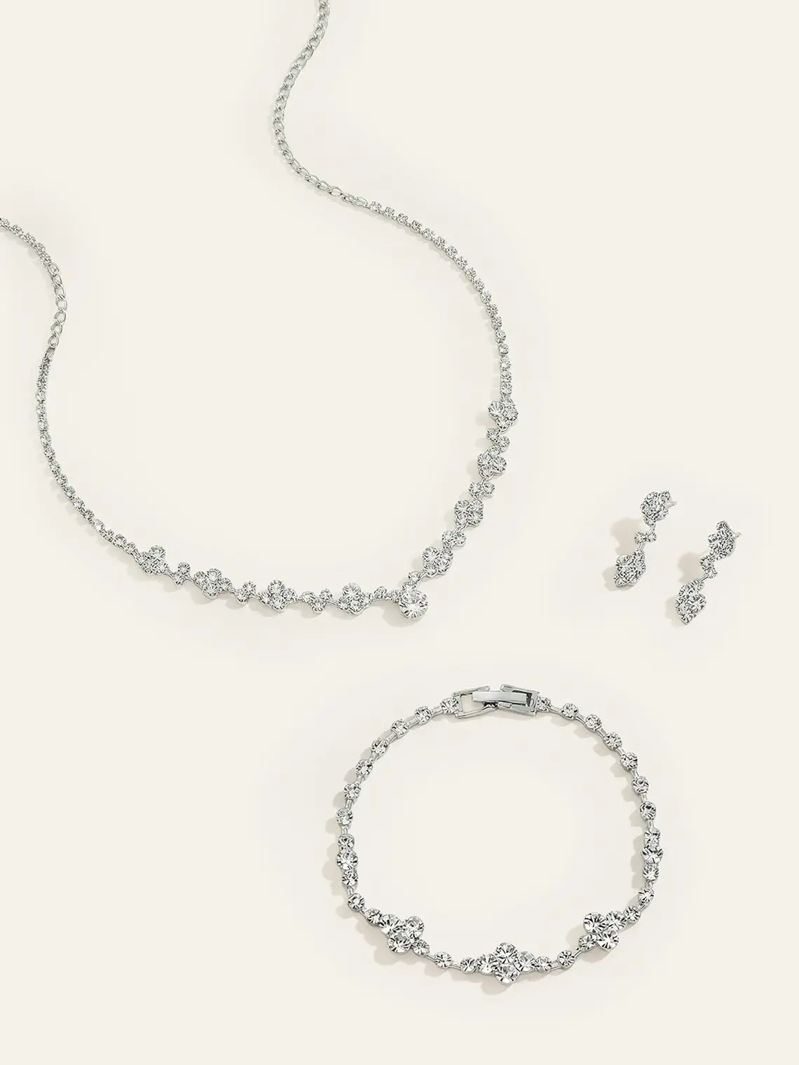 Azazie Crystal Vine Jewelry Set Rhinestone Statement Necklace and Earrings for Wedding Party Events