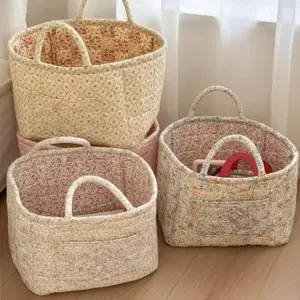 Rural Flower Dirty Clothes Basket, High-value, Fashionable, Large Capacity Foldable Garbage Storage Basket