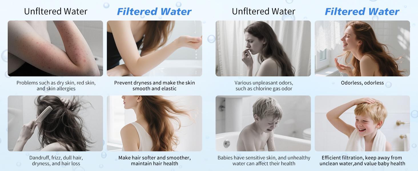 20-Stages Shower Filter Replacement Cartridges - Universal Fit for Most Shower Head Filters, Reduces Chlorine & Chemicals, pH Balanced Water for Soft Skin & Healthy Hair（2-Pack）