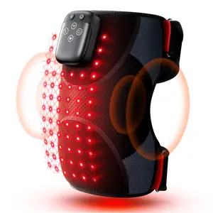LTW Knee Massager with Heat and Red Light, Cordless Heated Knee Brace with 3 Heat/3 Vibration/5 Light Levels, 72 Red Lights, 5000mAh Massager for Knee Elbow Shoulder(2 Pack)