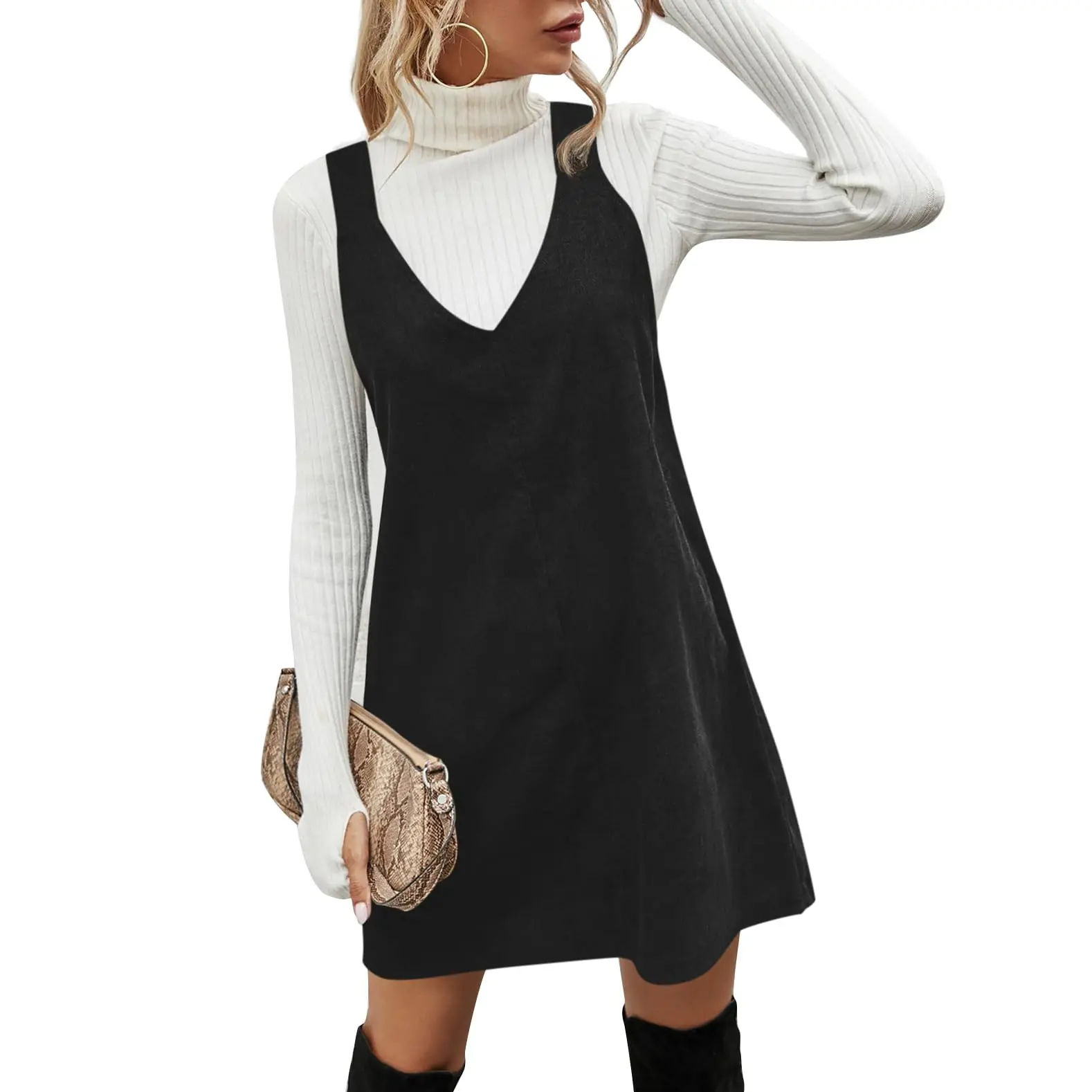 white christmas dresses Long Sleeve Corduroy Girls Casual Dress main image 0