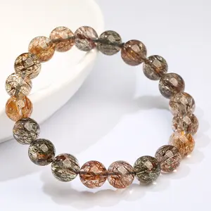 Live 【Black Super Seven】Premium Black Super Seven Bracelet, Rare Natural Super Seven Gemstone for Stress Relief & Positive Vibes, Elegant Unique Jewelry, Great Birthday Gift for Crystal Lovers