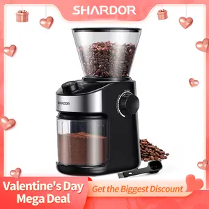 SHARDOR Burr Coffee Grinder 3.0, 32 Grind Settings for Espresso, Pour Over, Drip, and French Press, Adjustable Timer, Easy-Clean Chamber for Home Brewing